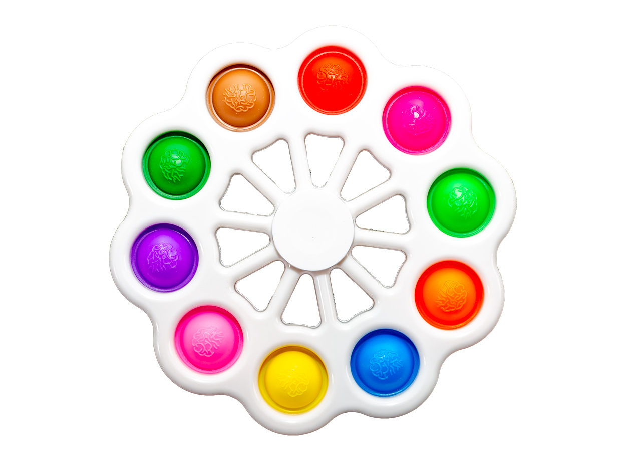 (image for) POP IT BIG SPINNER FIDGET TOY - WHITE